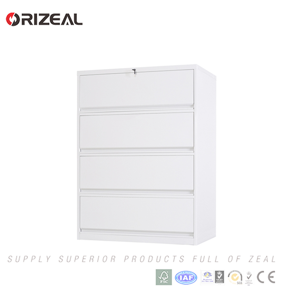 Orizeal 4 Drawer Vertical Lateral Filing Cabinet with Anti Titled Lock (OZ-OSC016)