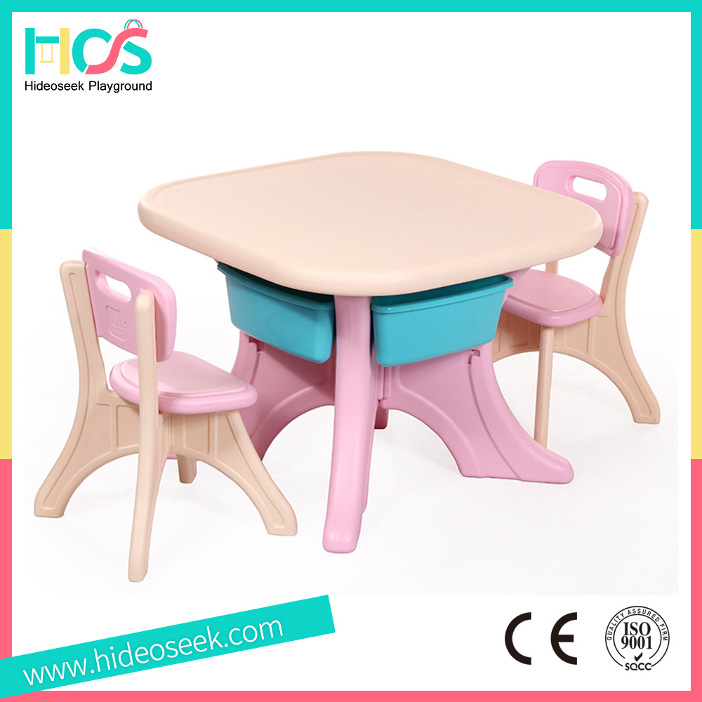 Totally Plastic Indoor Kids Table and Chair for Kindergarden (HBS17076B)