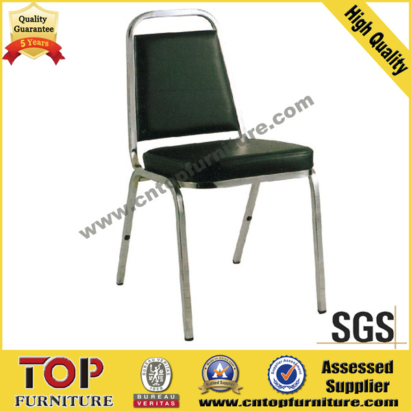 Strong Steel Leather Hotel Banquet Chair with Handle