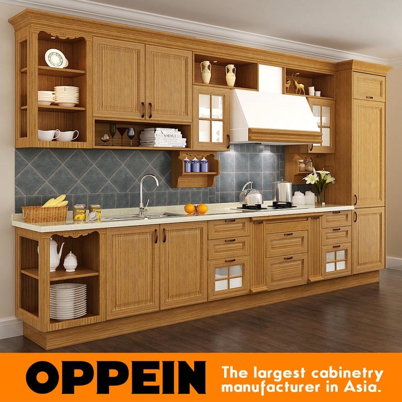 Red Oak Solid Wood Wholesale Modular Kitchen Cabinetry (OP15-S07)