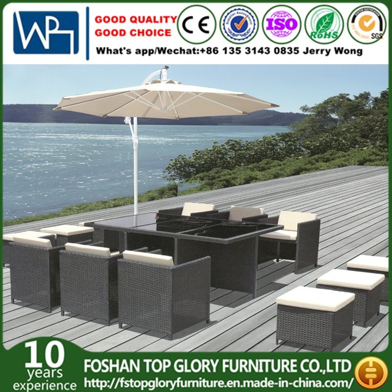 Wicker Furniture Outdoor Garden Dining Set with Table and Chairs (TG-1637)