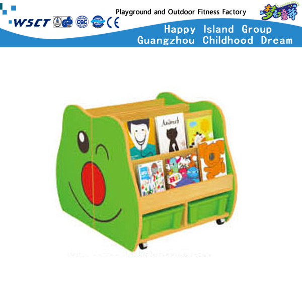 Children Wooden Furniture Bookcase Wooden Kids Role Play Shelf for Sale Hc-3705