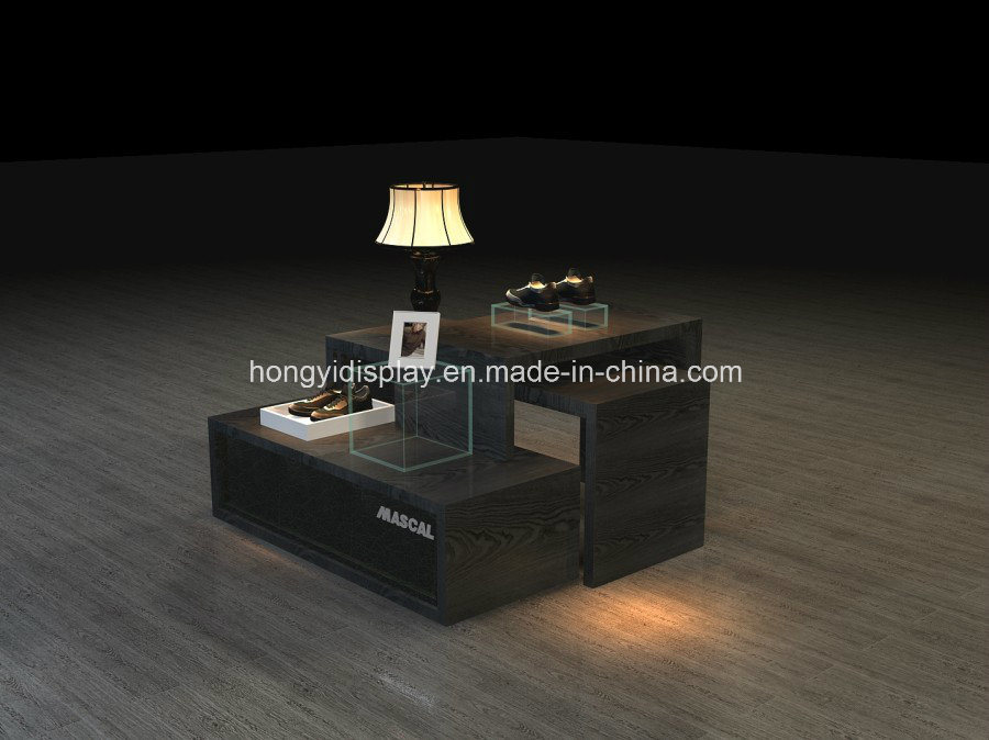 Wooden Display Table for Store Fixture, Display Stand