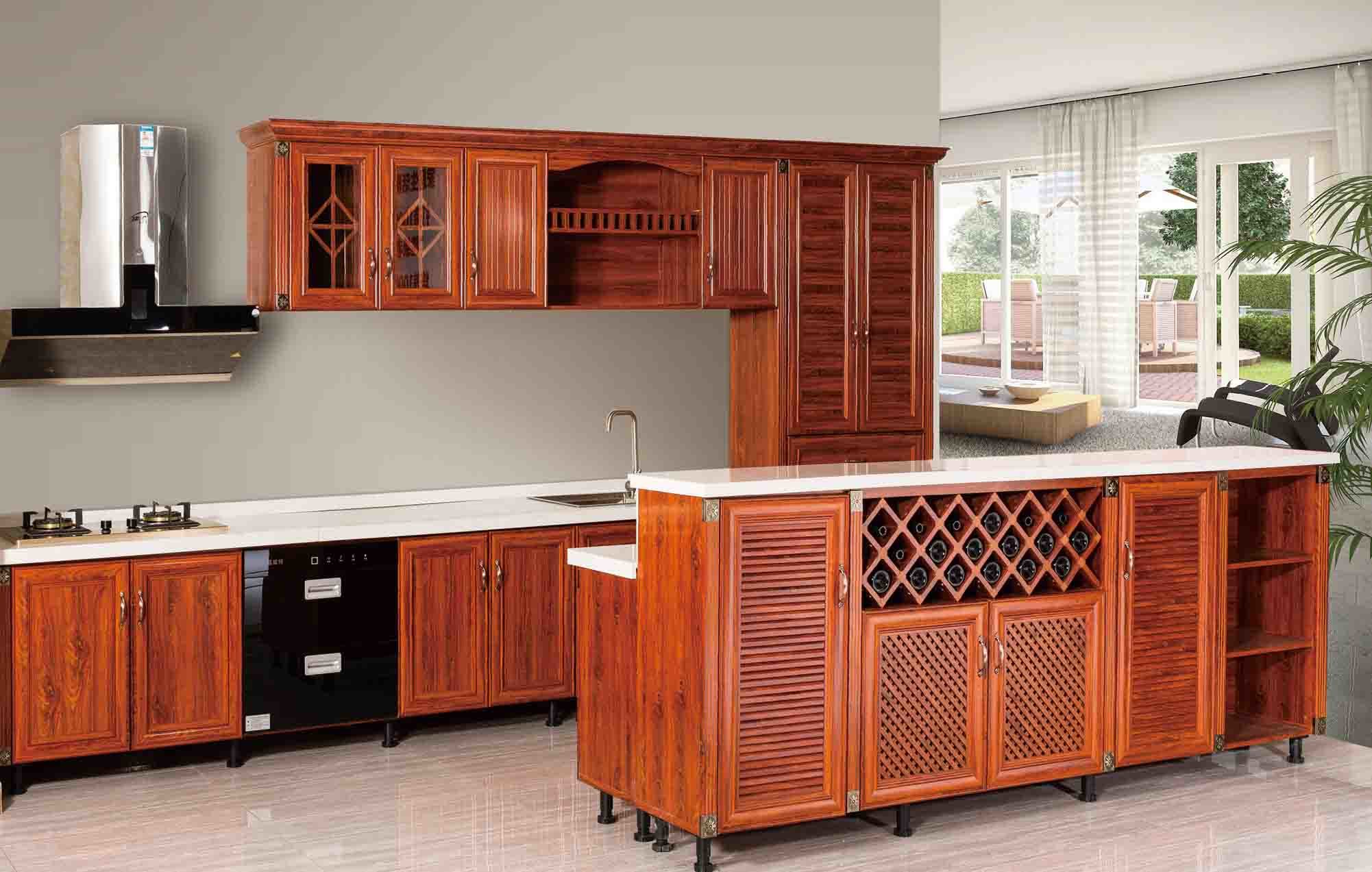 New Design Classical Style Outdoor Waterproof All Aluminum Kitchen Cabinets (BR-ALK001)