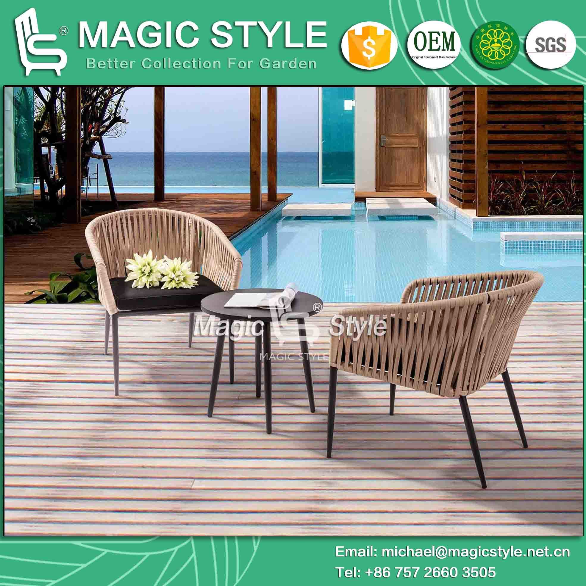 Tape Weaving Chair Bandage Chair Strip Furniture Aluminum Table (Magic Style)