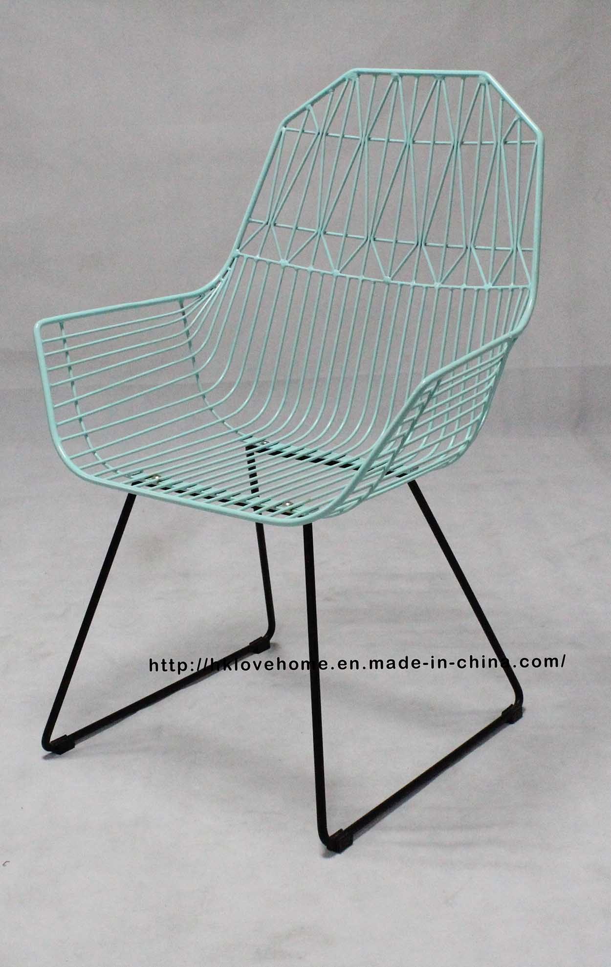 Replica Modern Dining Restaurant Kd Furniture Metal Armchair Wire Chair