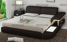 Hotel Furniture Modern Style Leather Bed