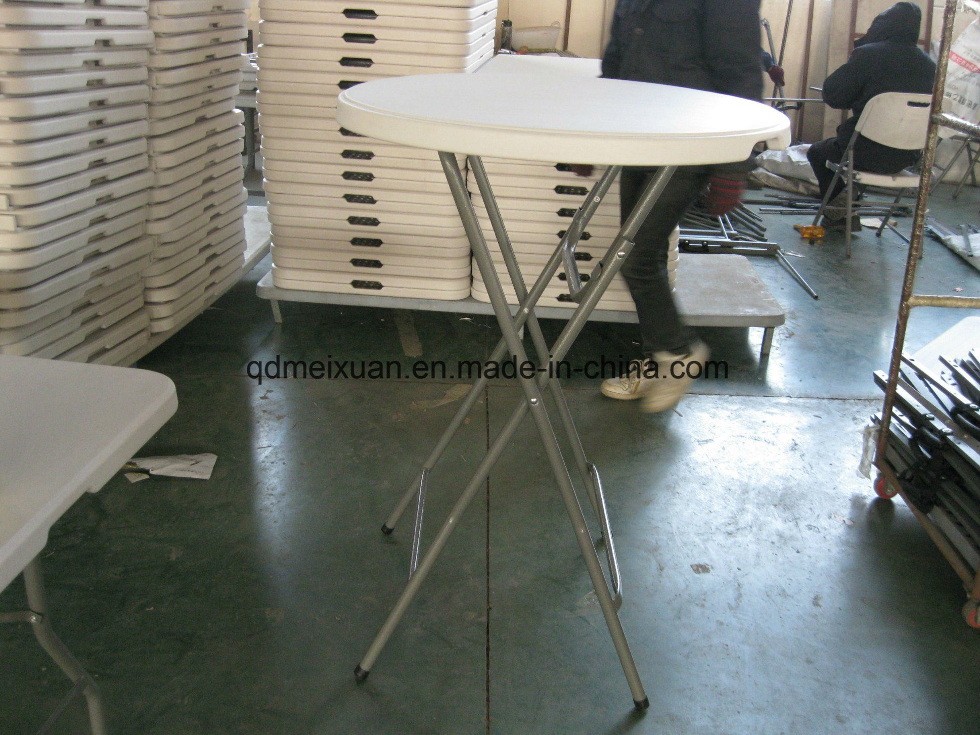 Plastic Folding Table Hotel Banquet Wedding Special Cocktail Table Round Table (M-X3554)