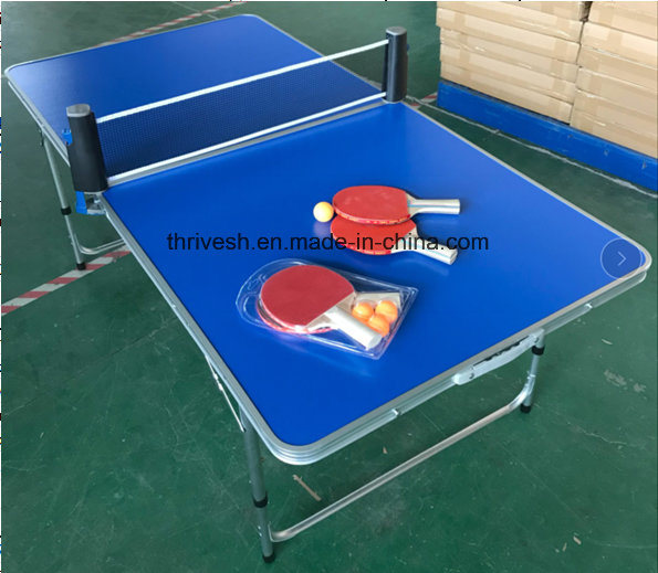 MDF Camper Table with Aluminum Lamp Holder Pingpong Table