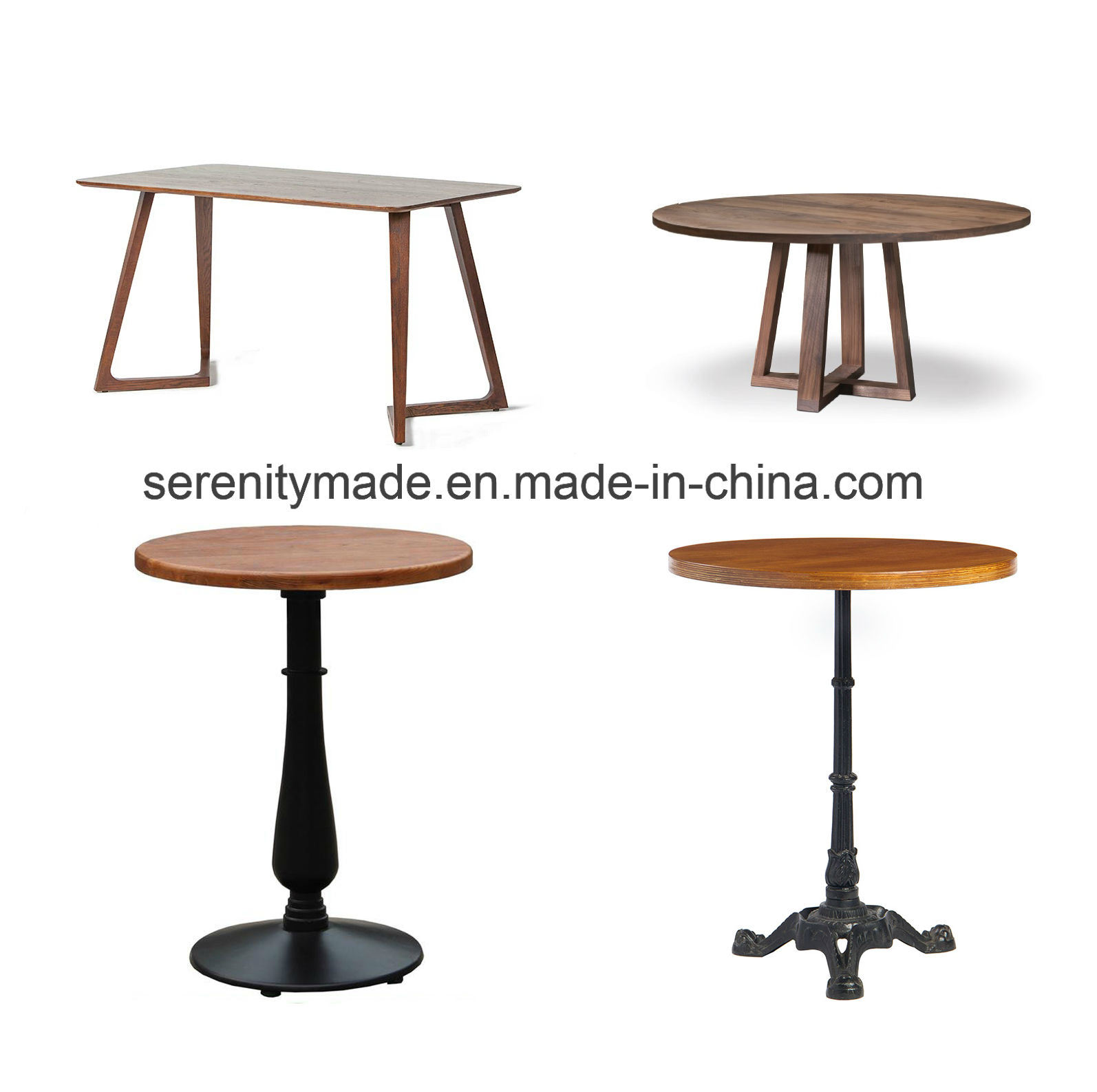 Commercial Furniture Solid Wooden Restaurant Dining Table From China
