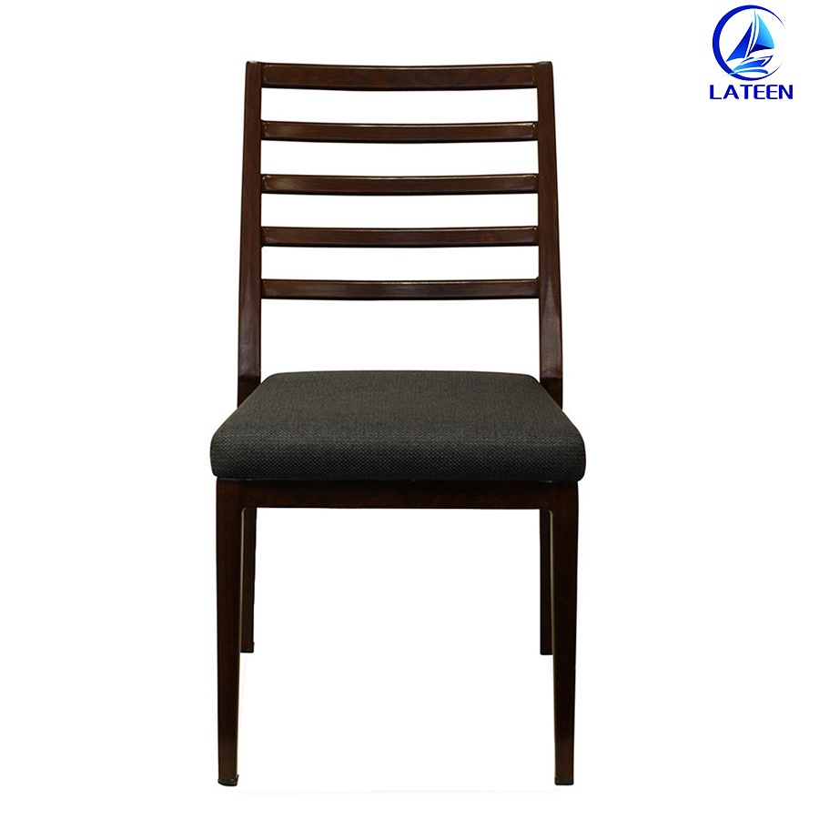 Hot Sale Metal Dining Chair Imitated Wood Restaurant Furniture
