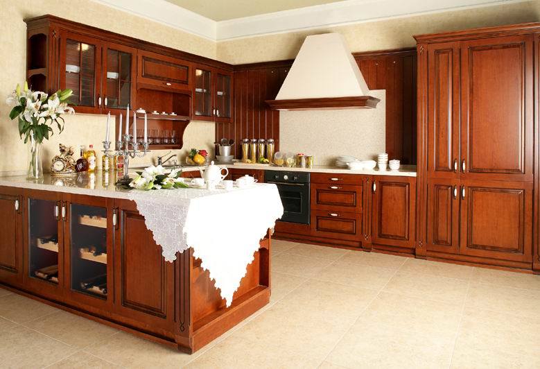 Tranditional Solid Wooden Kitchen Cabinet