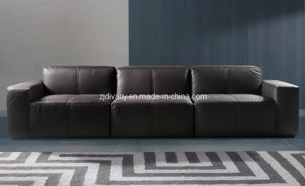 Modern Leather 3 Seats Sofa (D-56)