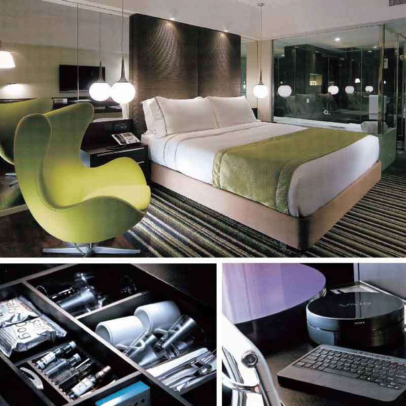 Attractive Lively Style Hotel Furniture Bedroom Set (EMT-SKB15)