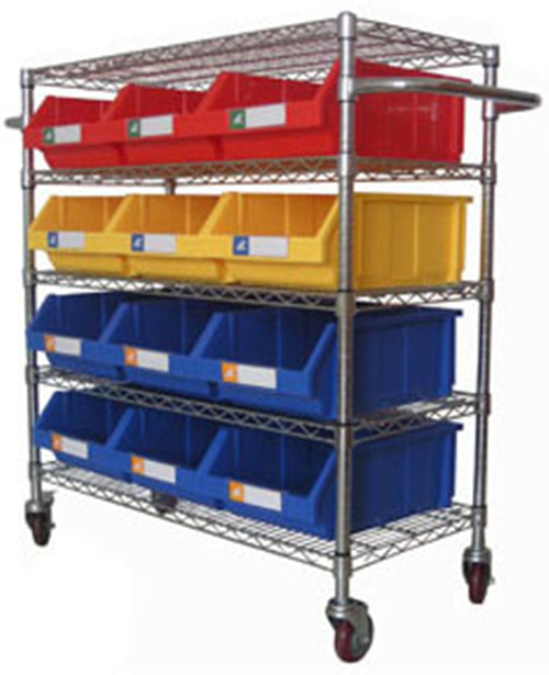 Warehouse Storage Shelving with Bins (WST3614-008)