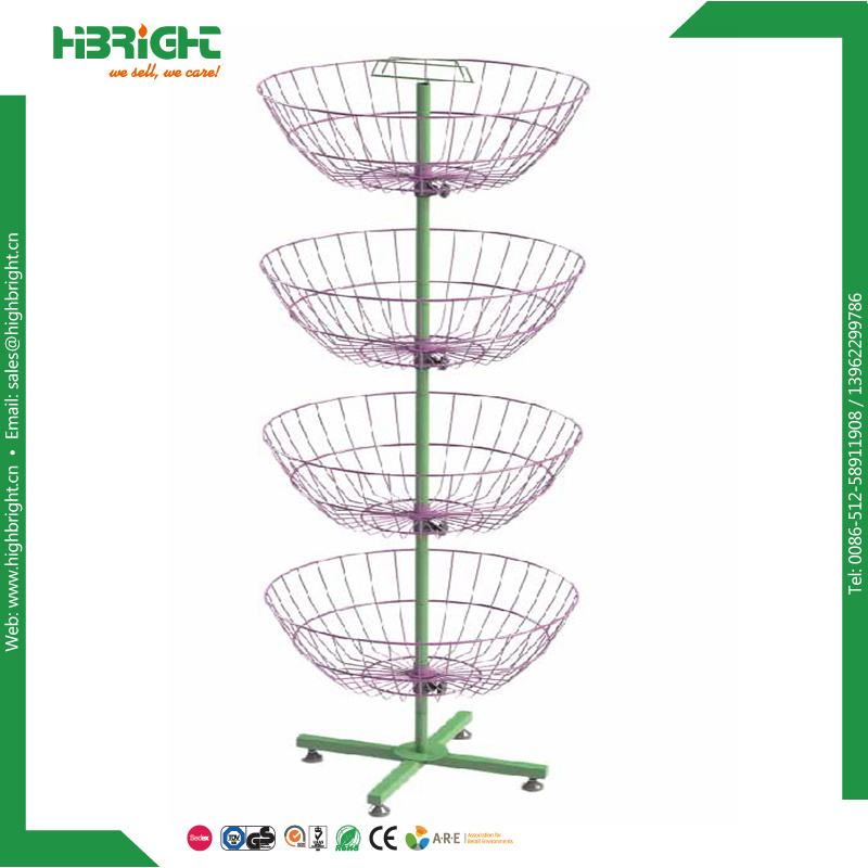 Wire Floor Display Rack for Retail Promotion