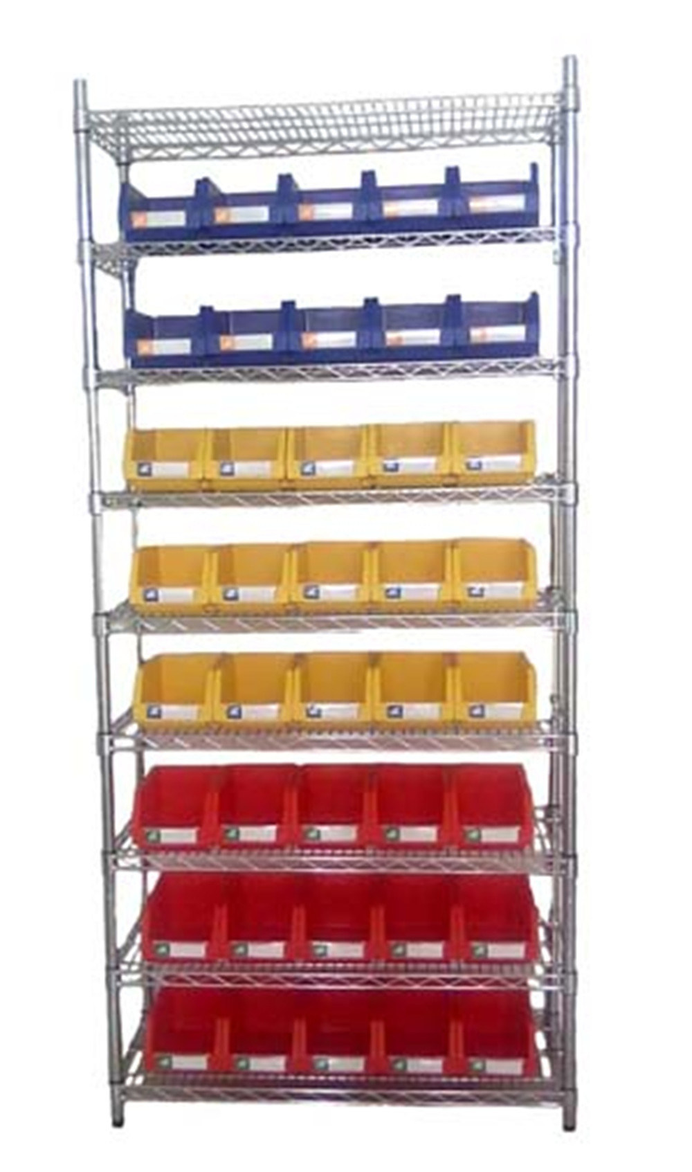 Adjustable Industrial Storage Shelf with Bins (WSR4018-005)