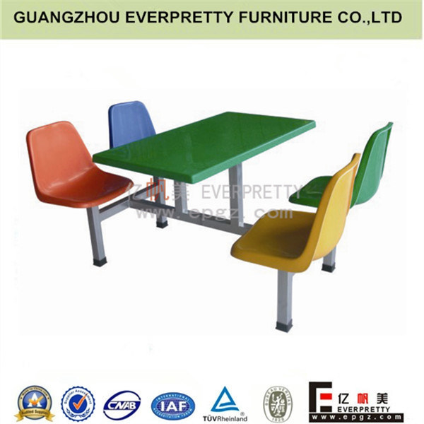 High Quality Colorful 4-Seaters Fast Food Table for Sale (DT-03)