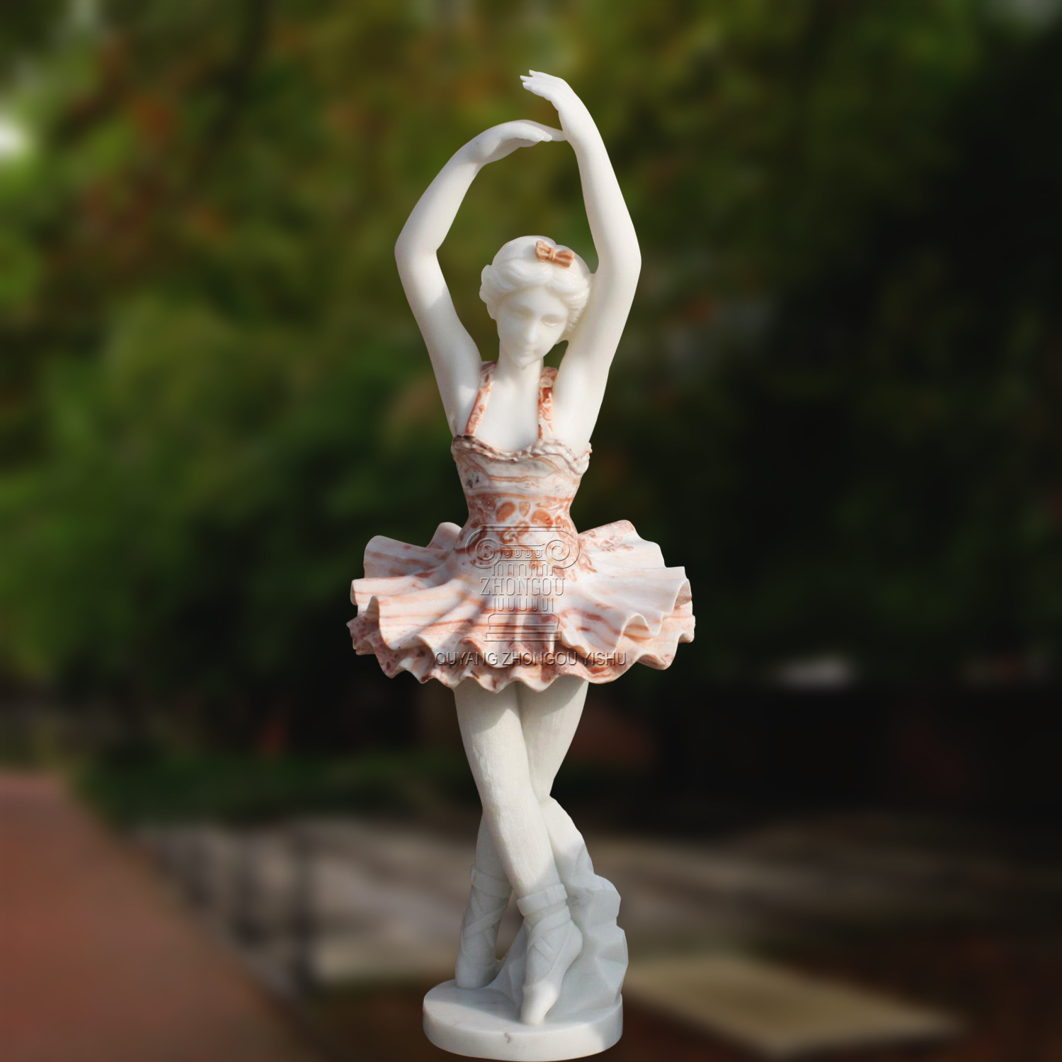 Marble Statue of Ballerina, Stone Sculpture T-5624