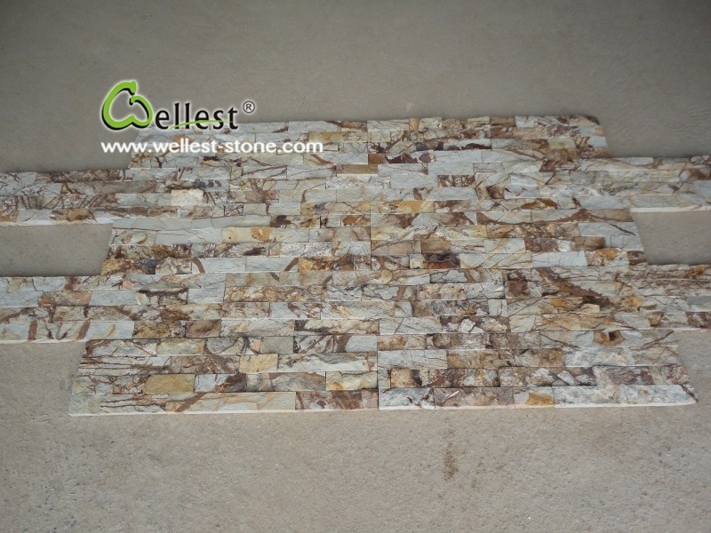 Soft and Gentle Yellow Sandstone Culture Stone for Wall Decorating/Cladding