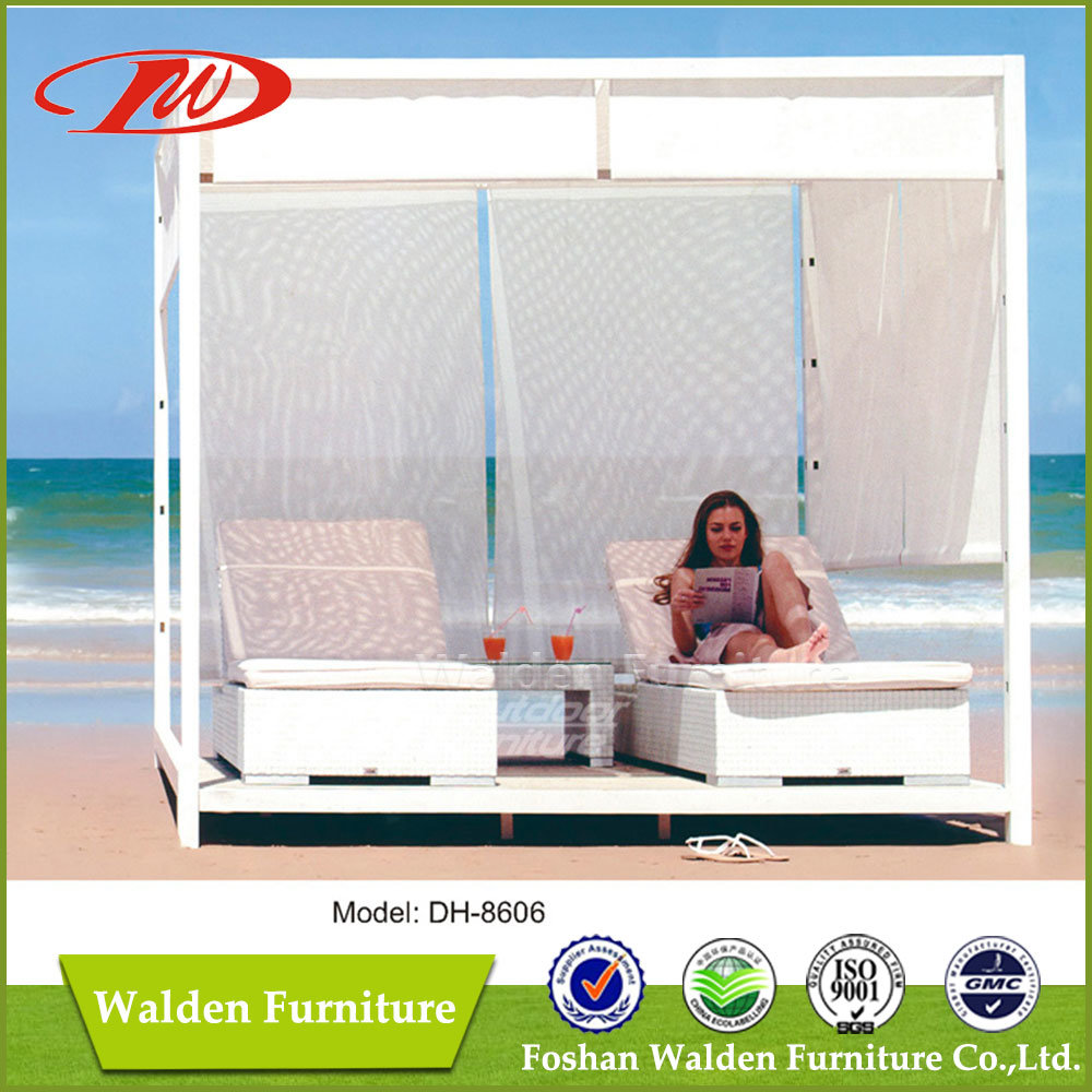 Rattan Beach Sun Bed Sun Lounger (DH-8606)
