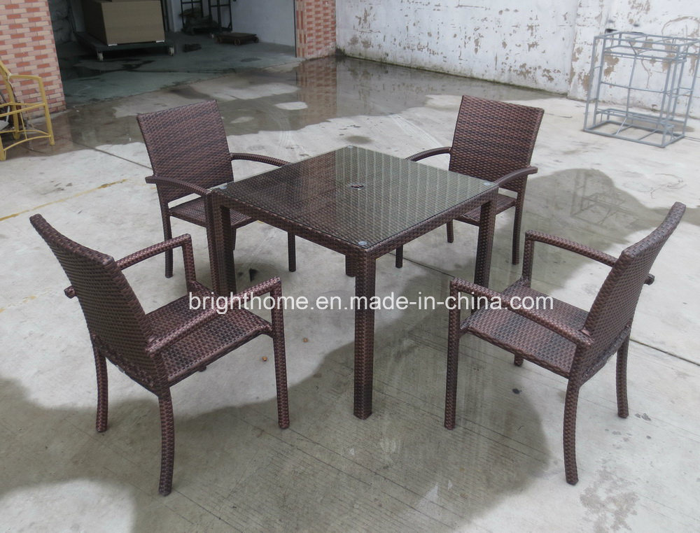 Rattan Coffee Set Aluminum Table and Chair Furniture