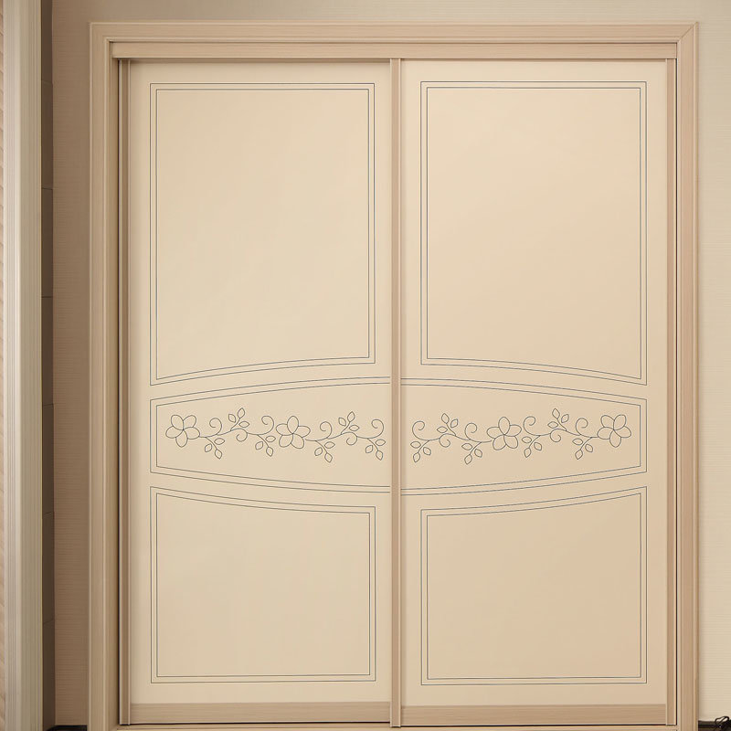 Oppein Modern Melamine White 2 Sliding Doors Wardrobe (YG21355)