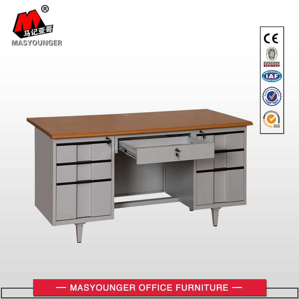 New Design Modern Metal Furniture Office Computer Desk with Drawers