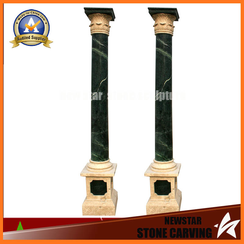 Black Stone Carving Decoration Roman Column (NS-11C13)