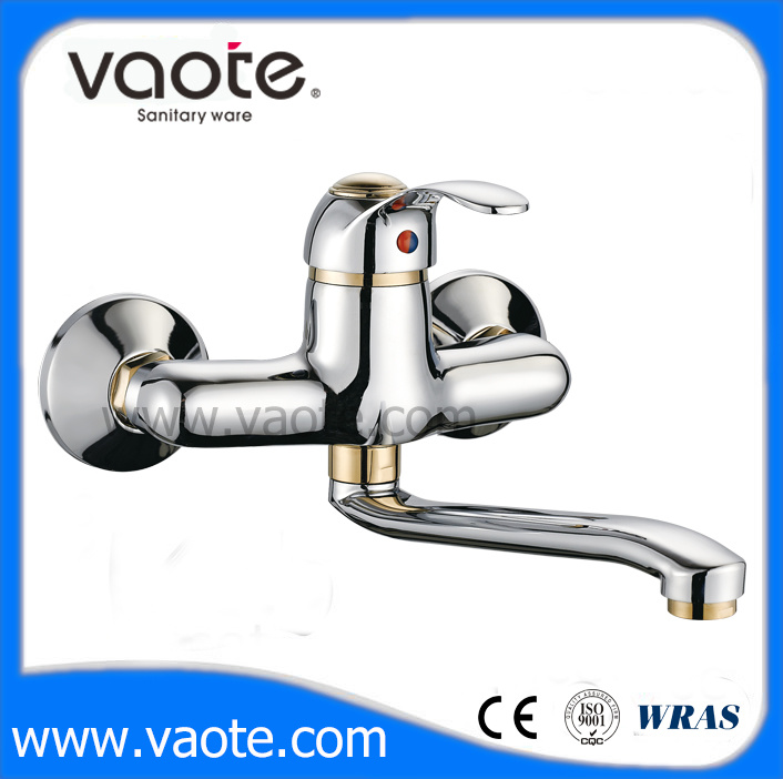 Brass Body Single Handle Sink Wall Mixer Faucet (VT11302)