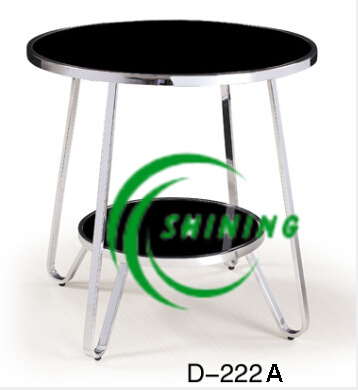 Round Stainless Steel Glass Side Table for Living Room Furniture (D-222A)