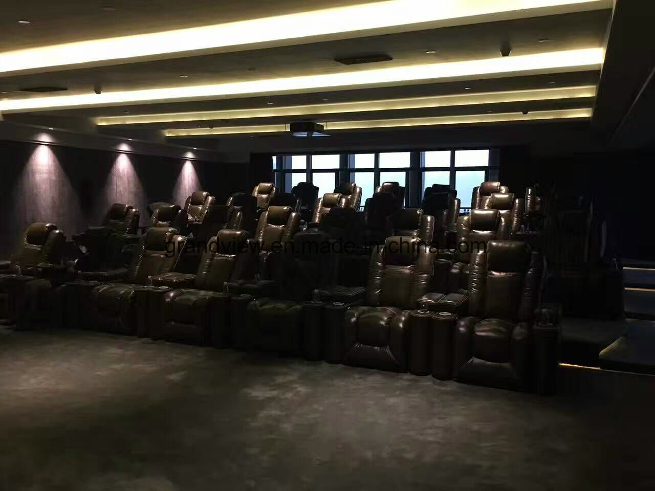 Hot Sale Commercial Movie Chairs with High Back Top Genuien Leather Cinema Theater Seats