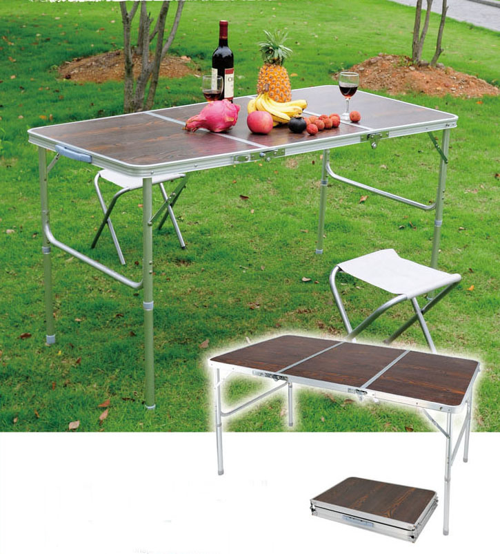 3 Folded Camping Party Folding Picnic Table with MDF Surface (MW12023)