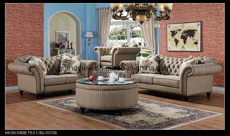 2017 Best Price Classic and Traditional Luxury Fabric Sofa Love