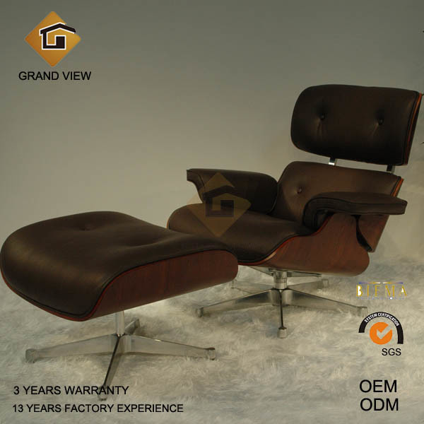 Dark Walnut Wood Eames Leisure Chair (GV-EA670)