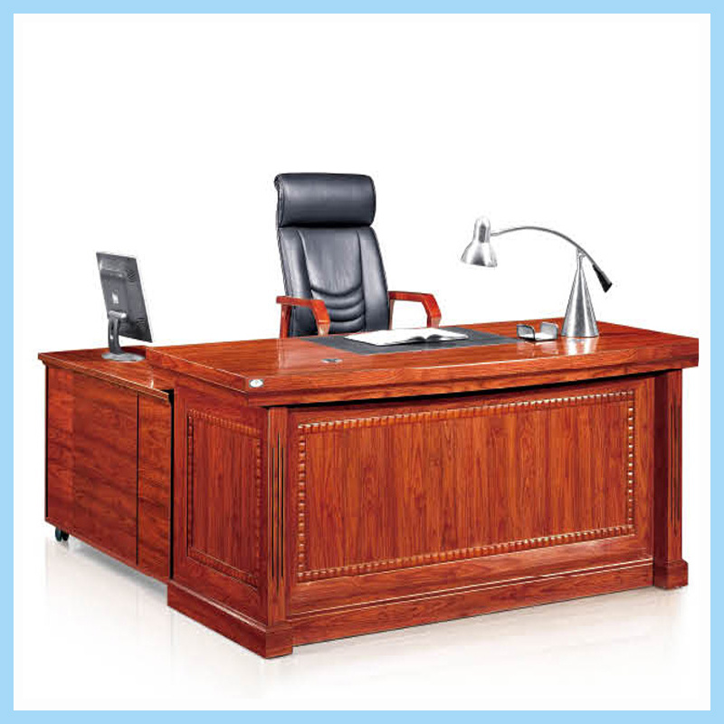L Shape Modern Wooden Furniture Executive Office Desk with Side Table