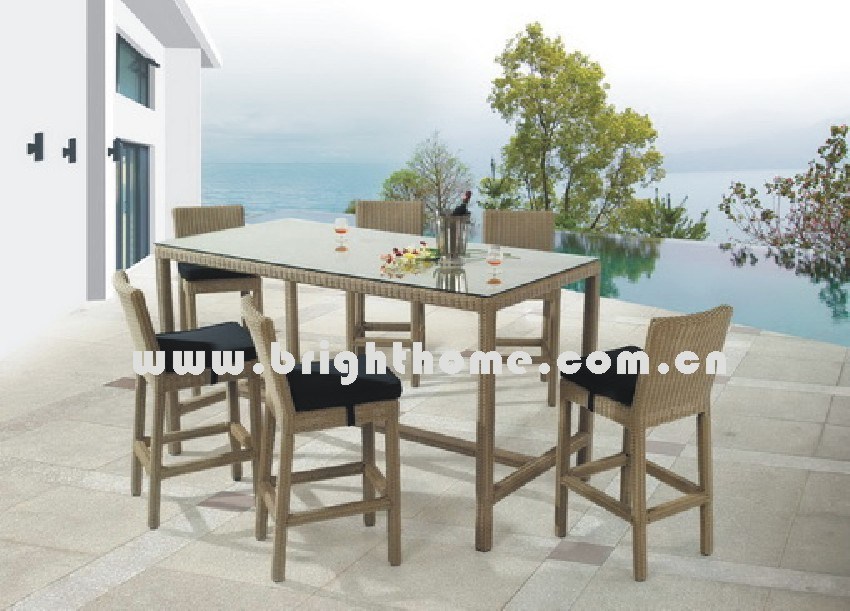 Rattan Furniture - Bar Chair and Table (BG-N010A)