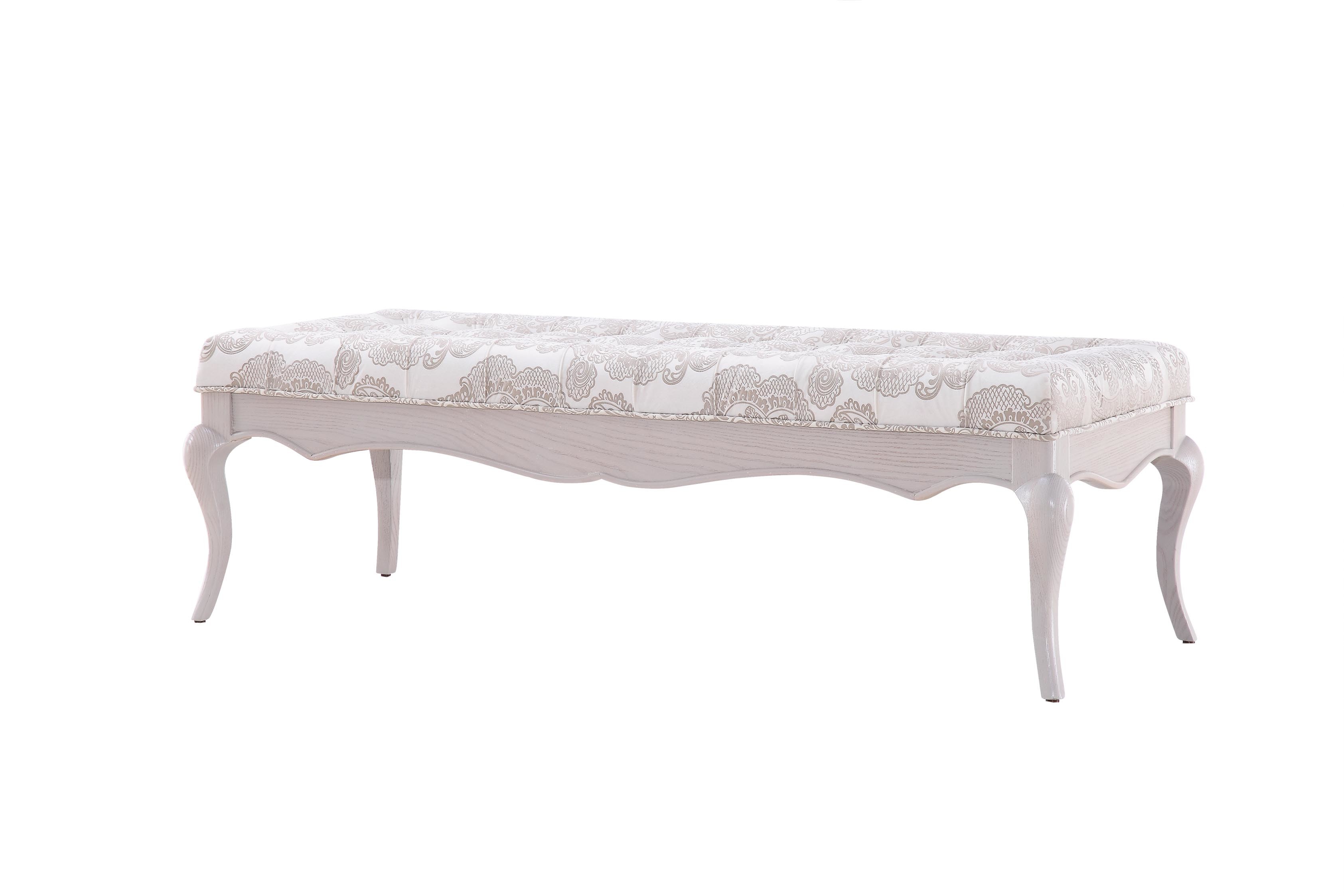 American Style Fabric Wood Bed Stool