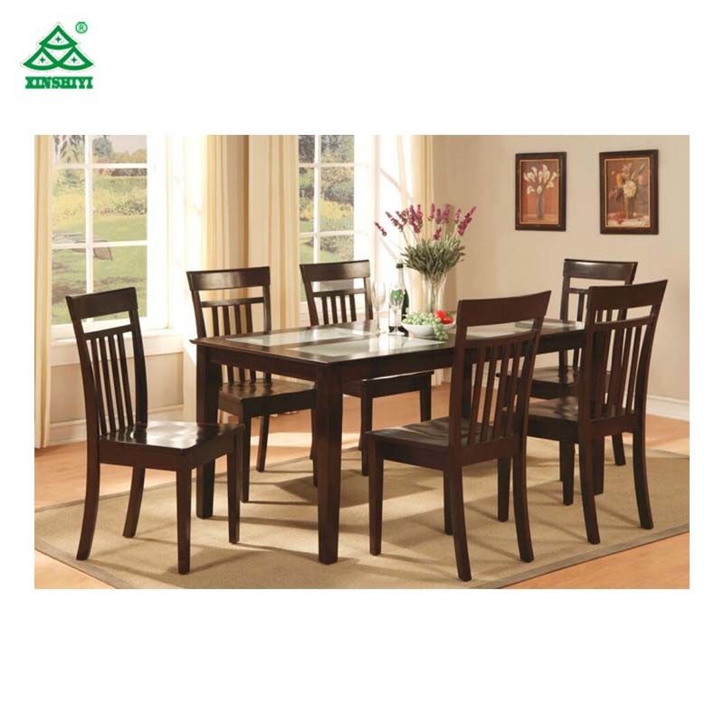 American Countryside Style Good Quality Solid Wood Dining Table with Chairs