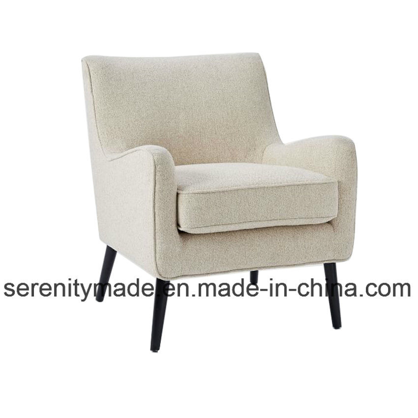 European Style Beige Single Recliner Sofa Chairs in Velvet Fabric/Lleather/Linen