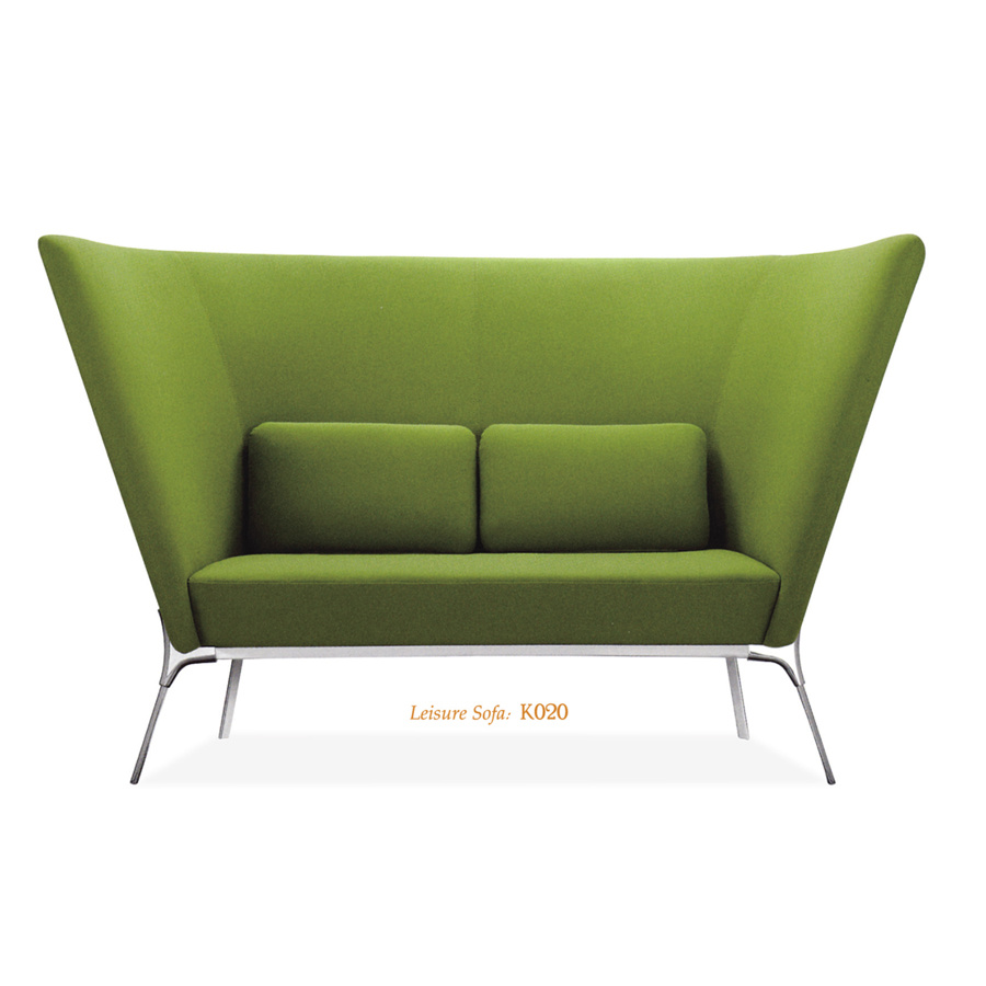 Green Color High Back Fabric Lounge Sofa for Home Use