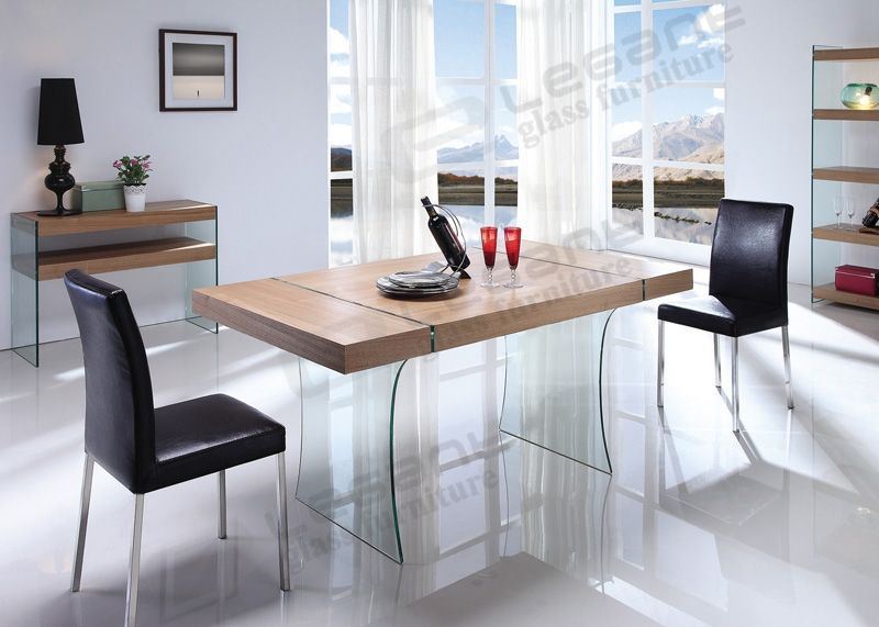 Tempered Glass Dining Table, MDF Dining Table