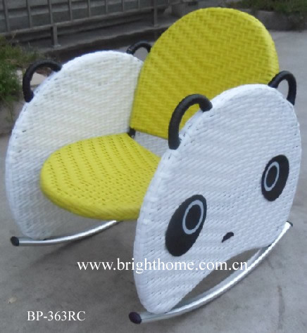 Lovely Panda Chair Hand Woven Baby Chair for Outdoor Use