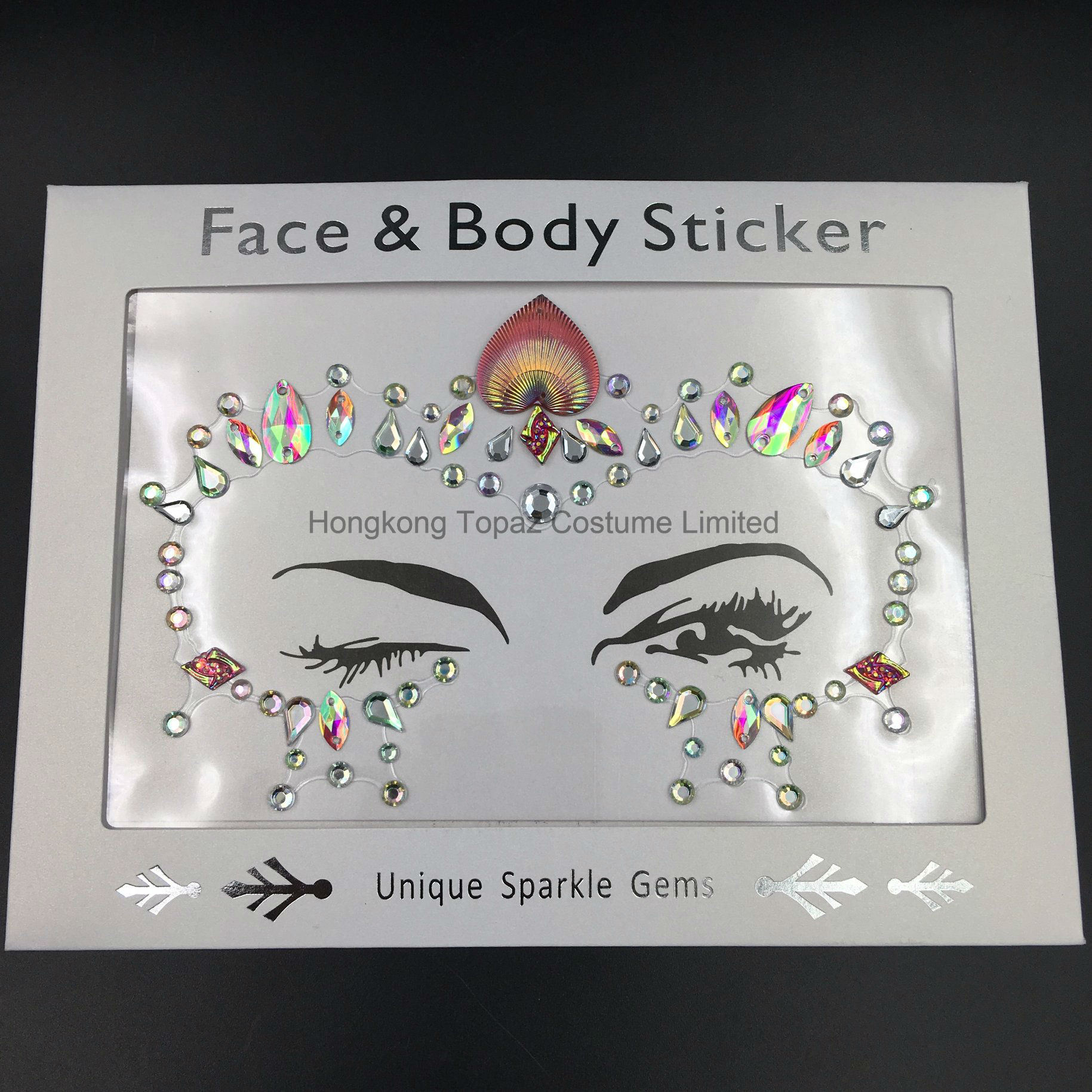 Face Jewelry Acrylic Sticker Handpicked and Tribal Style Nipple Jewels Chest Decor Sticker (SR-40)