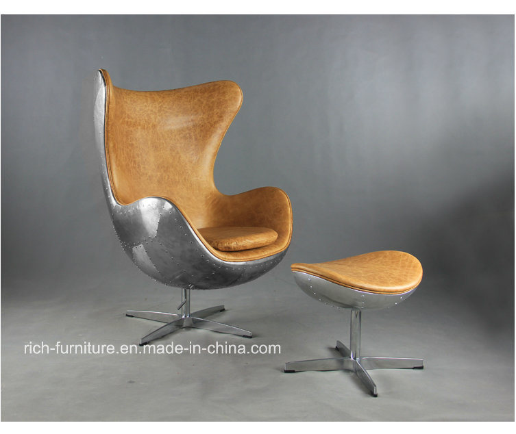 Aluminum Aviator Arne Jacobsen Egg Chair