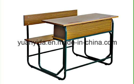 Wooden Detachable Double School Desk and Chair