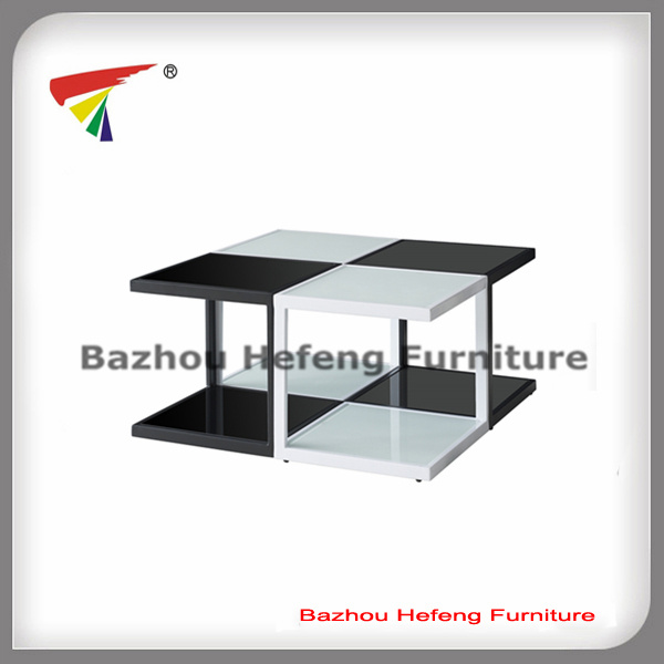 Modern 2-Tier Tempered Glass Coffee Table Set (CT080)
