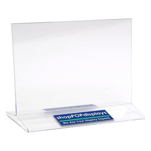 Top Loading Double Sided Acrylic Sign Holder Triangle Base