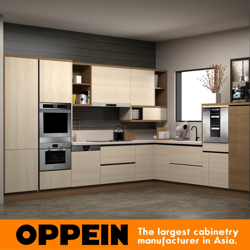 Oppein Modern Melamine Wooden Kitchen Cabinet (OP16-074)