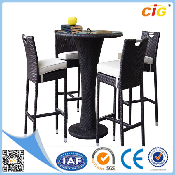 New Style 5PCS Rattan Dining Round Table and Chairs
